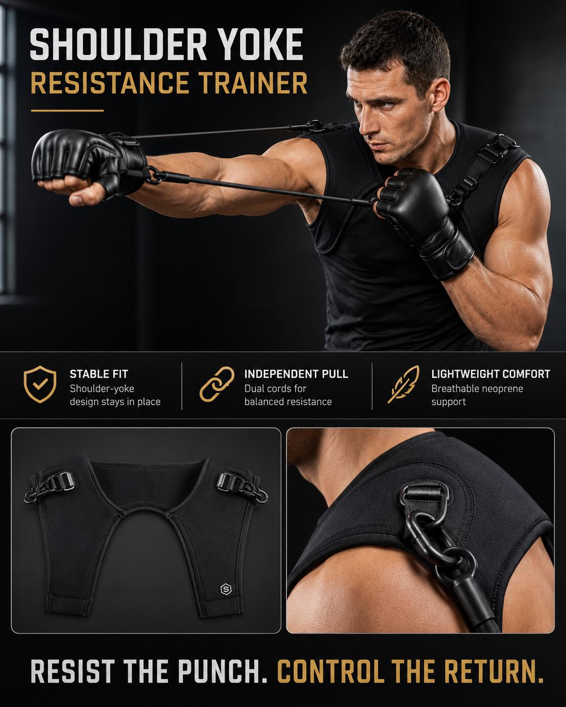 Shoulder Yoke Resistance Trainer - Boxing Hand Speed Config
